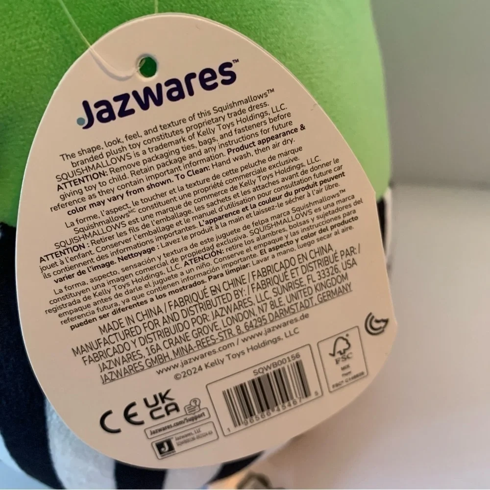 NWT. SQUISHMALLOWS Beetlejuice 8” Plush